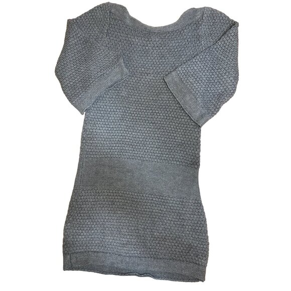 Admit One Womens Grey Knit Sweater Dress With Button Detail Size L 100% Acrylic - Picture 2 of 5